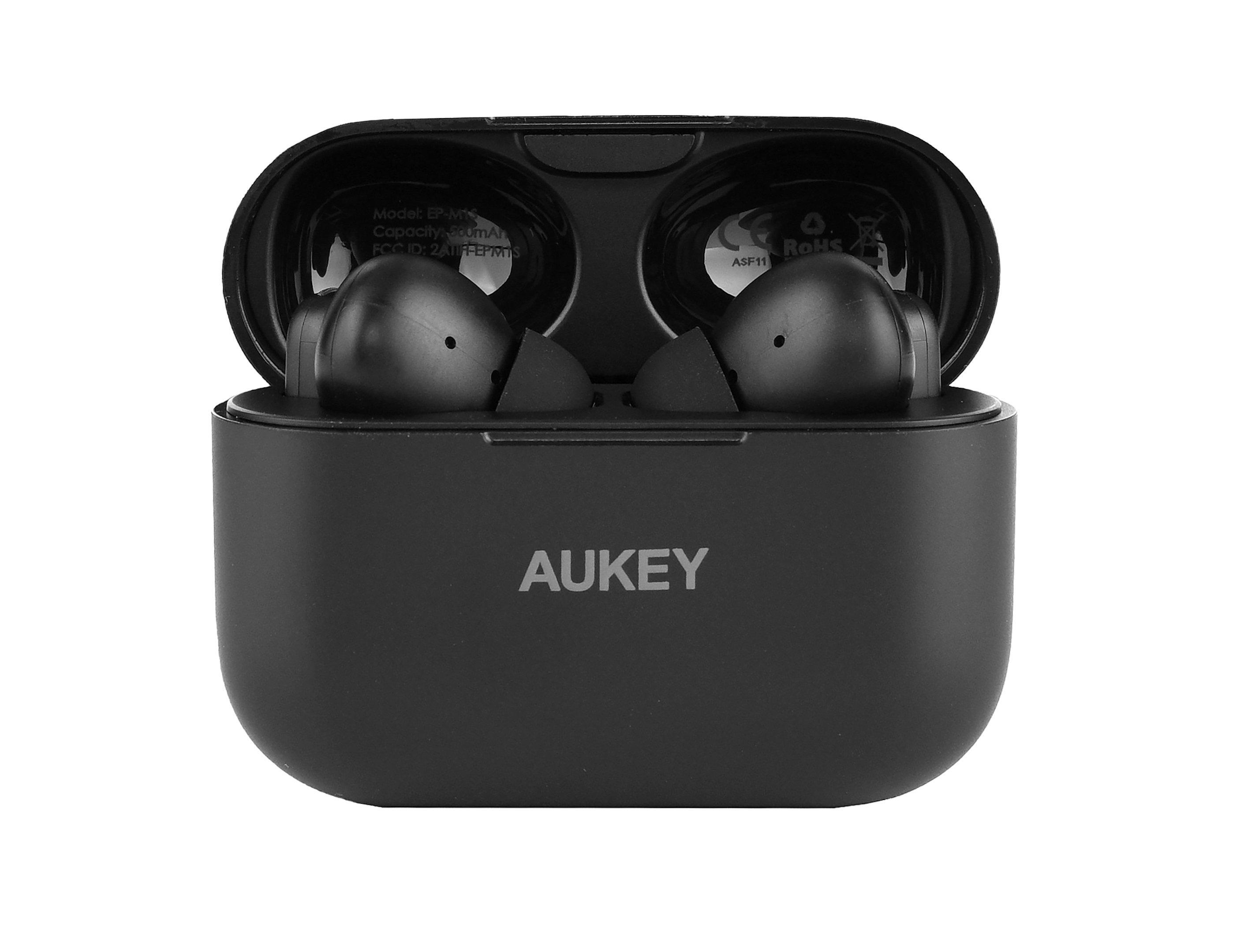 Aukey True Wireless Earbuds with Powerful Bass Performance Black