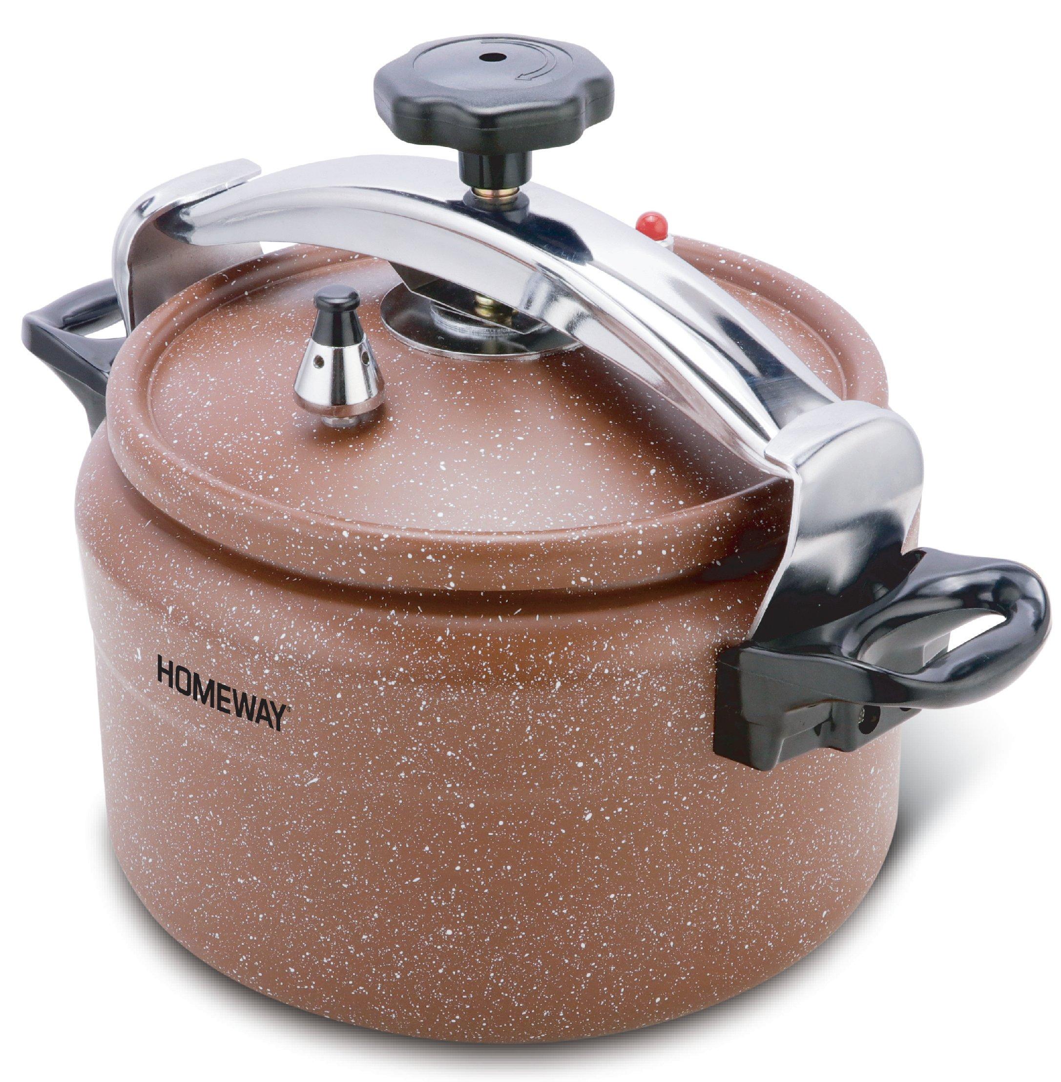 Homeway 7L Marble Coating Non Stick Arabic Pressure Cooker Brown
