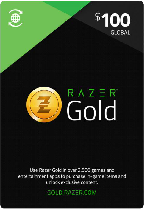 ريزر 100 دولار، حساب عالمي، كود رقمي يرسل بالايميل