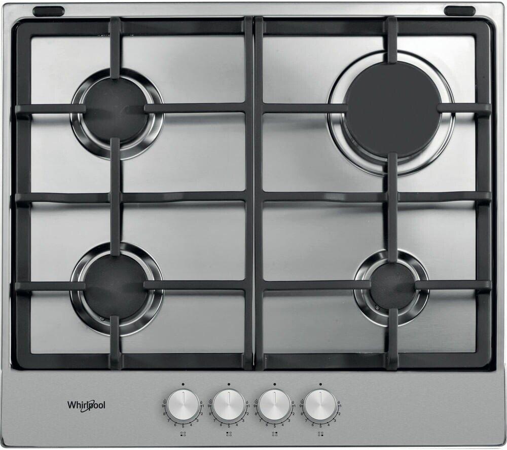 Whirlpool Built-in Gas Hob Heavy Duty 60cm 4 Burners Stainless Steel.