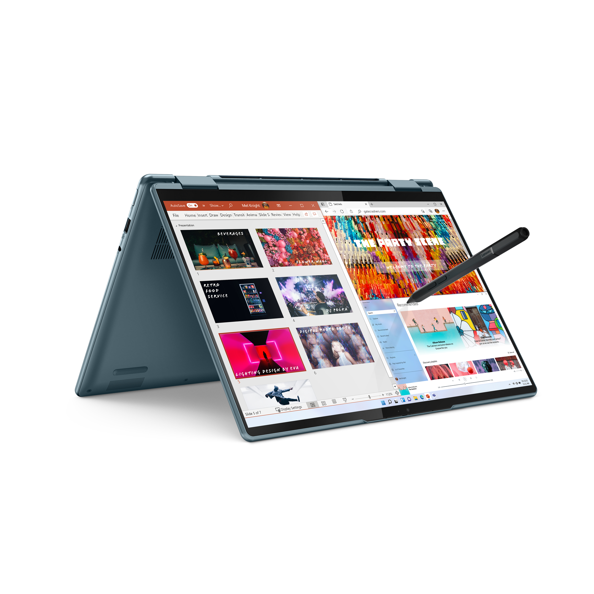 Buy LENOVO Yoga 7, Core i7, 16GB, 1TB SSD, 14 inch 2.2K Touchscreen, Win 11, Stone Blue in Saudi Arabia