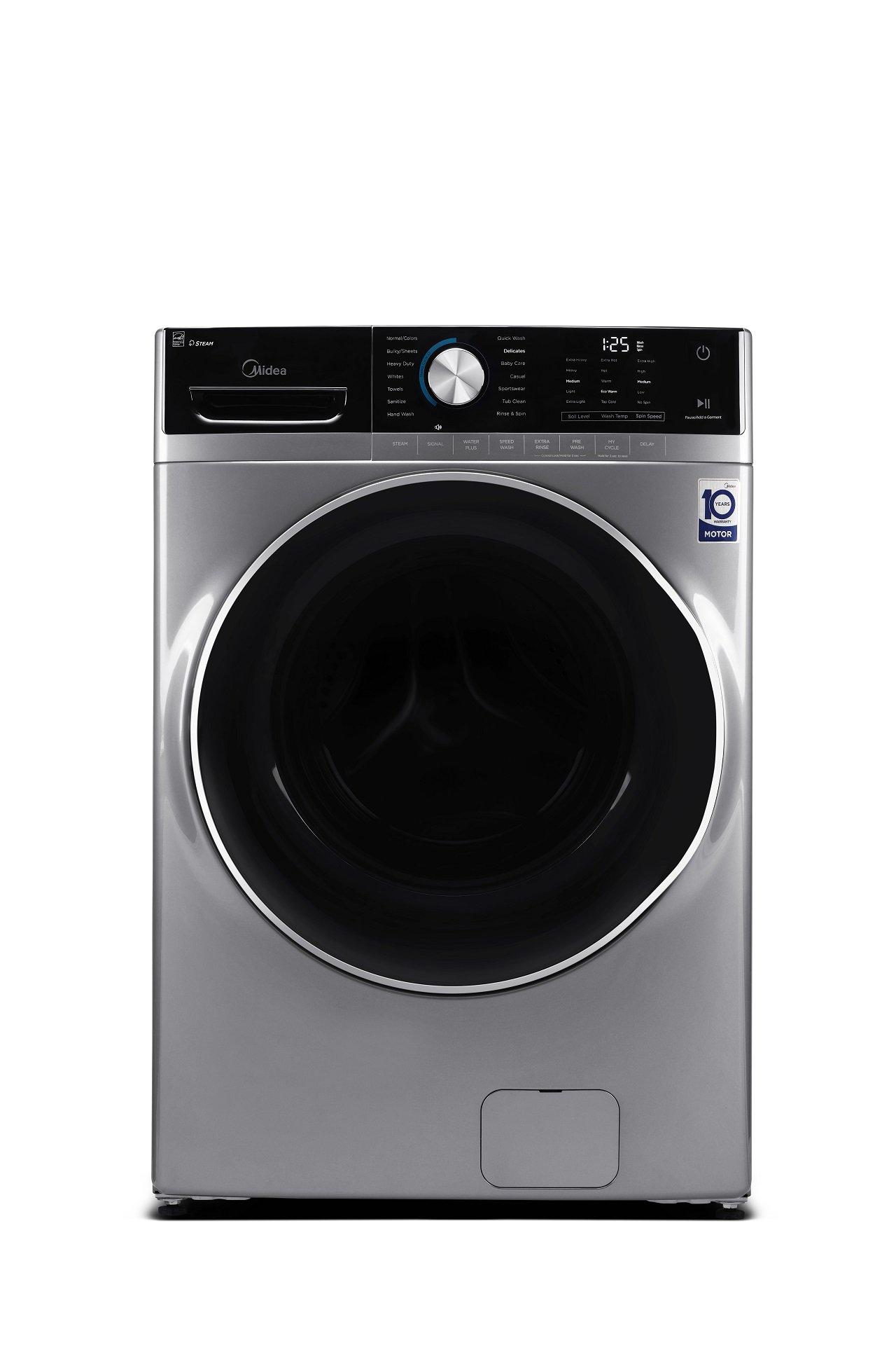 Midea 21.0KG Washing Machine Front Load Automatic, Silver eXtra Bahrain