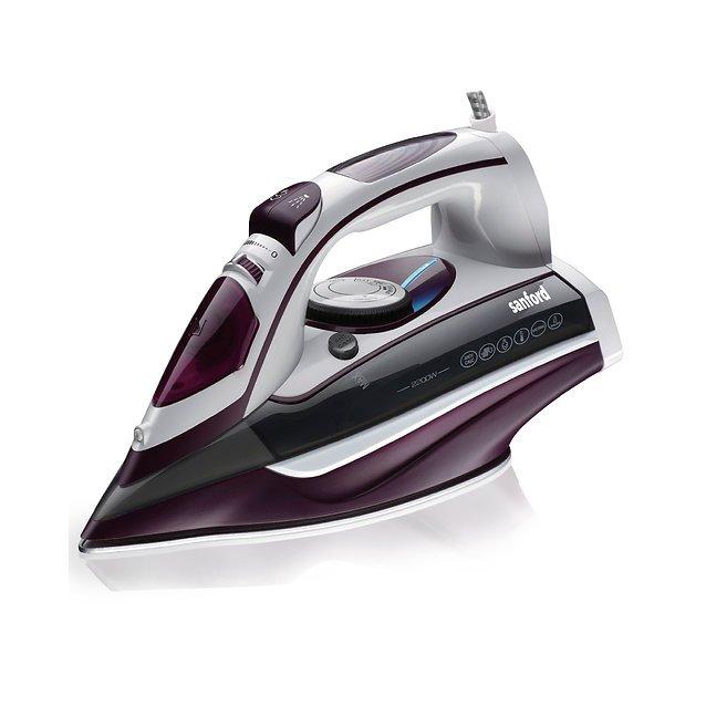 Sanford 2200 W NonStick Sole Plate Steam Iron Grey/Red eXtra Bahrain