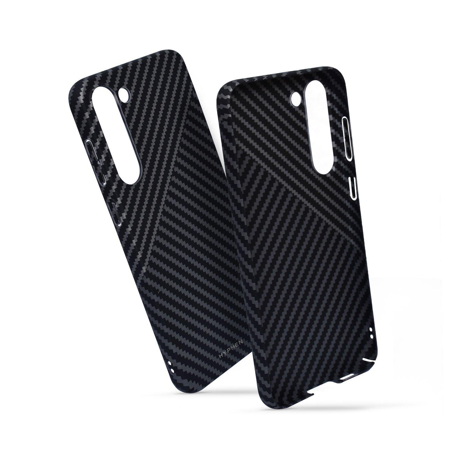 Hyphen DUAL COLOR GALAXY S23 Carbon Fiber Back Cover Case Black/White