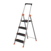 Homez 4 Step Foldable Aluminium Ladder, 150Kg Capacity