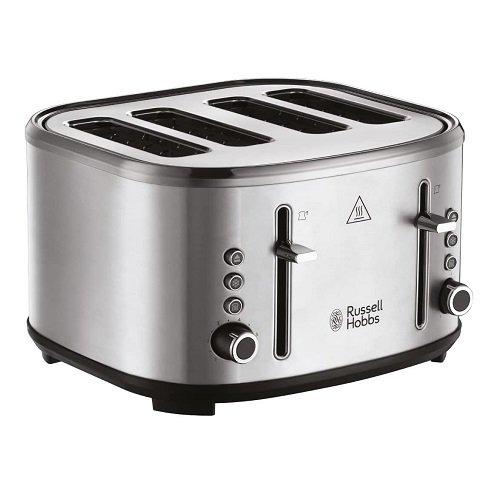 Russell Hobbs Toaster, 1670 Watts, 6 Programs, 4 Slices, Silver eXtra