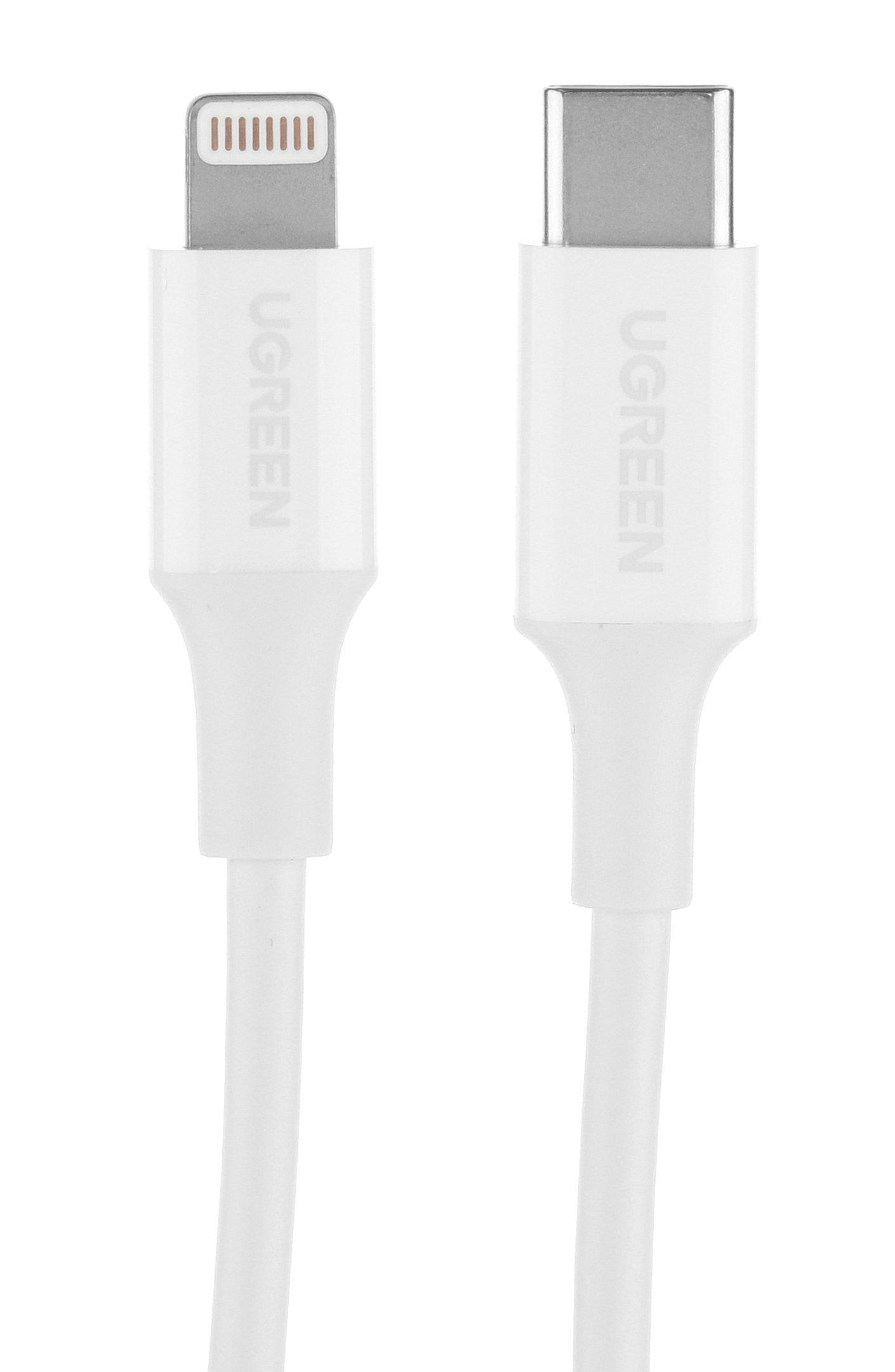 UUGREEN Rubber Shell Type C to Lightning Cable 1M,White