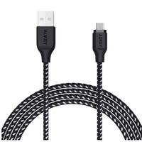 AUKEY Braided Nylon USB 2.0 to Micro USB Cable 2M, Black