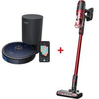 Eufy Robovac L35 Hybrid + Eufy Homevac S11 Lite, Red