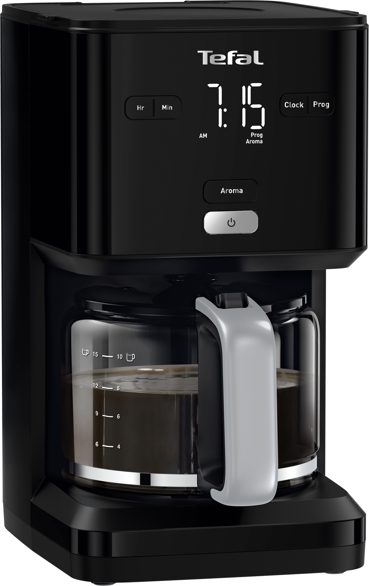 Tefal Smart'N Light Drip Coffee Maker, 1000W, Black eXtra