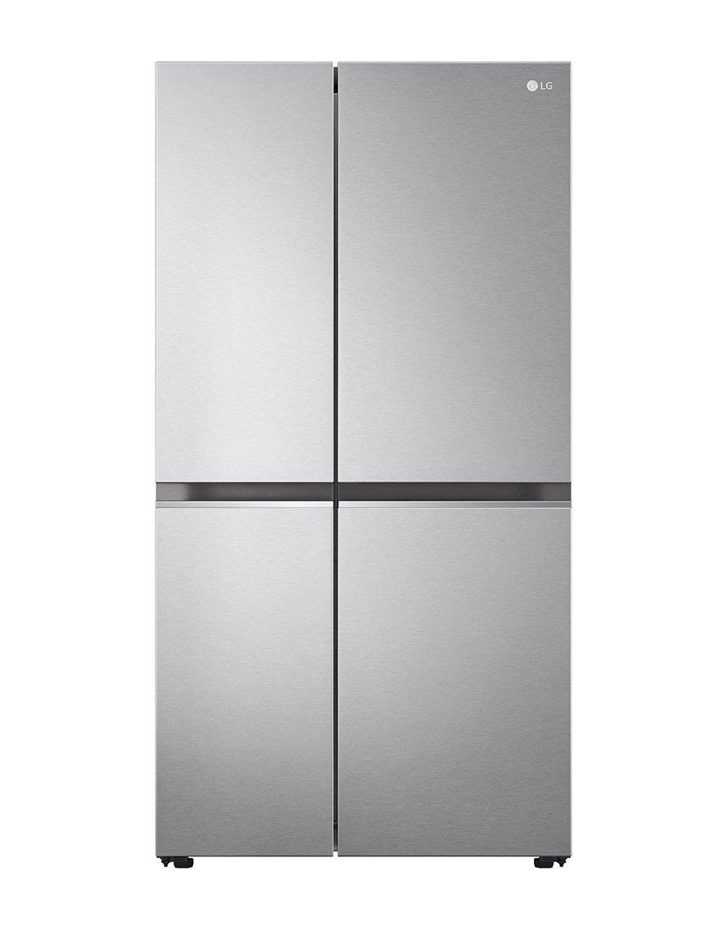 Buy LG Side By Side Refrigerator 18.5Cu.ft, Freezer 9.7Cu.ft, Smart Inverter, Platinum Silver in Saudi Arabia