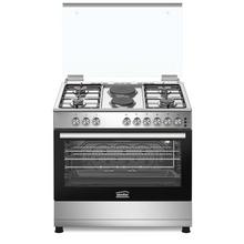 Buy Simfer Gas & Electric Cooker, 90x60 cm, 4 Gas Burners, 2 Electric Burners, Stainless Steel in Saudi Arabia