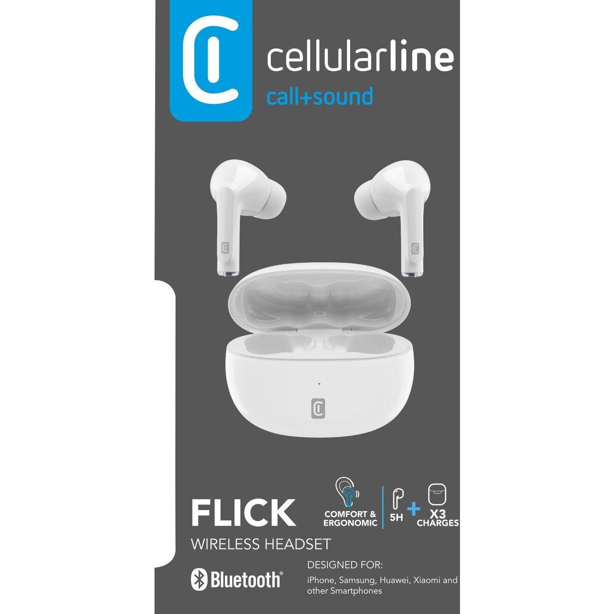 Cellularline ECLIPSE Auriculares True Wireless Stereo (TWS) Dentro de oído  Llamadas/Música Bluetooth Blanco