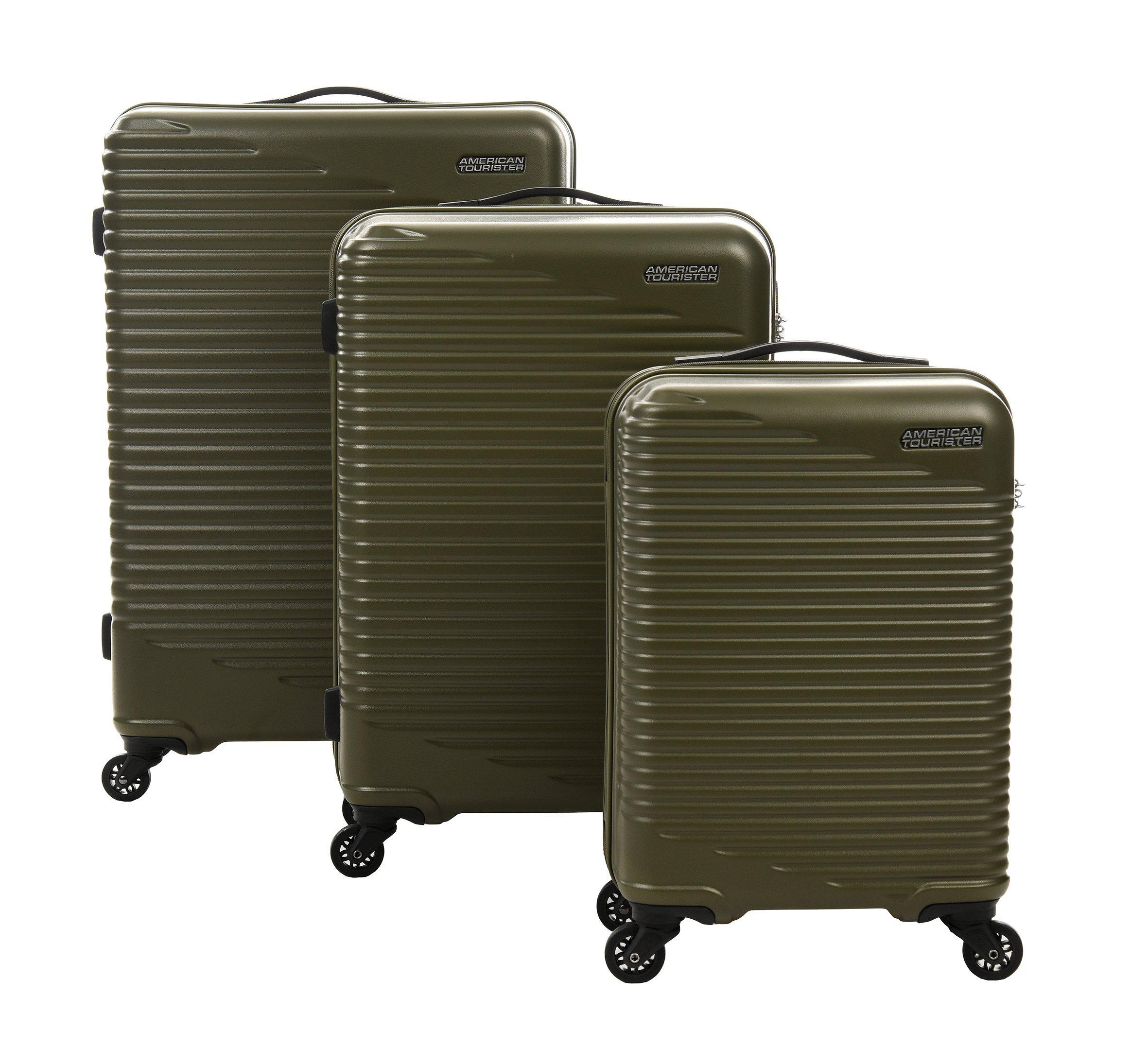 American Tourister Skypark Set of 3Pc HS ABS Hard Luggage 20 25 29 Inch Green eXtra