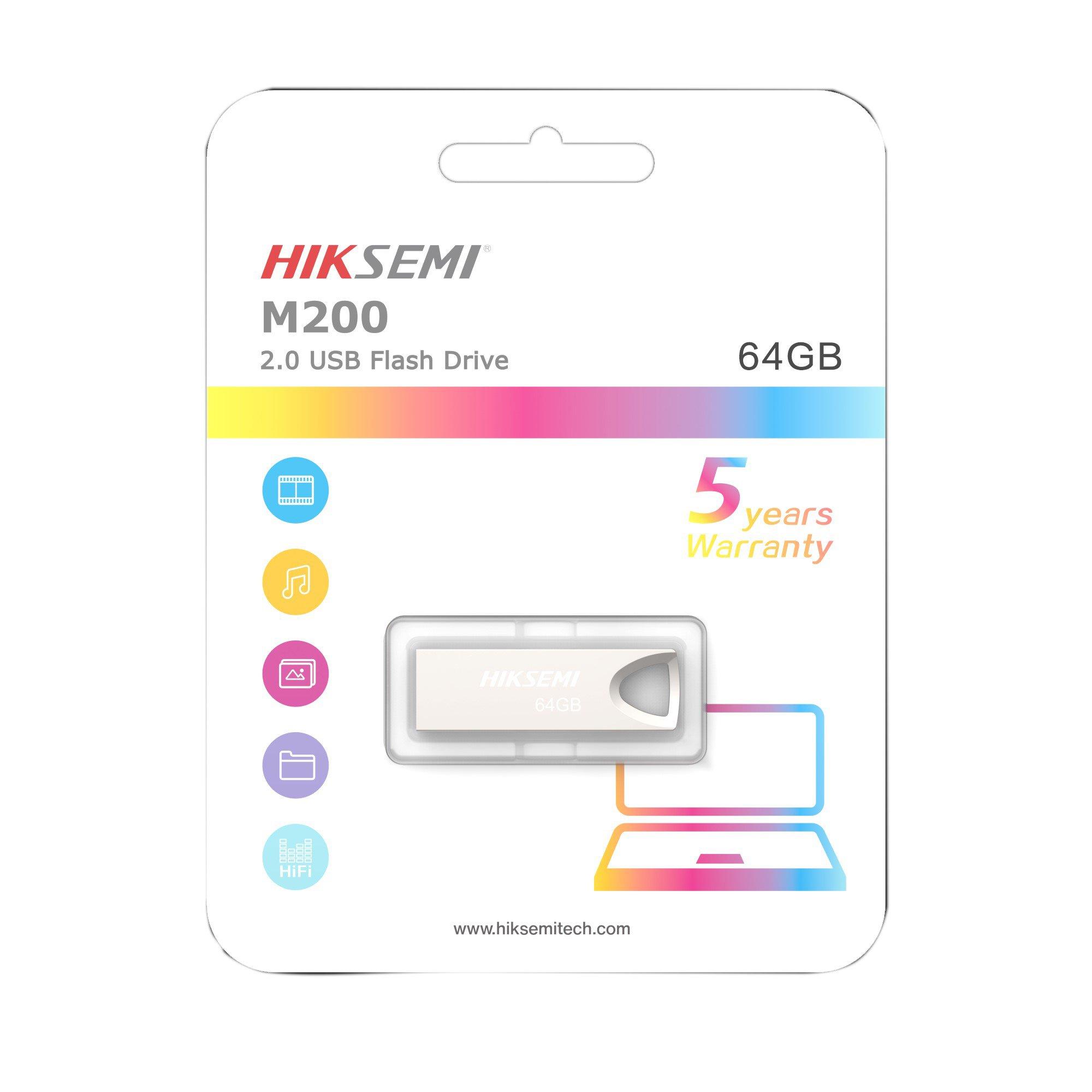Hiksemi M200, 64GB ,USB2, Flash Drive Stainless Steel ,Silver - eXtra ...