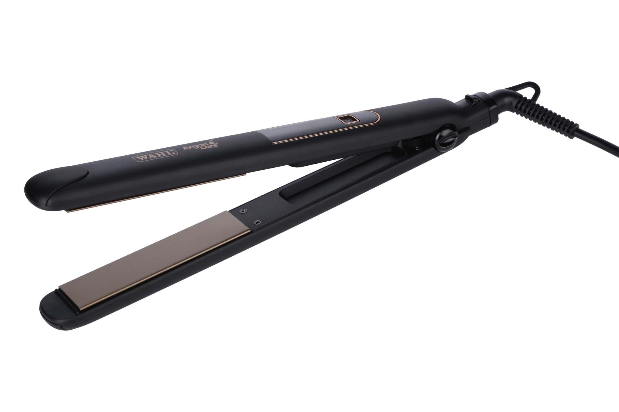 Wahl Hair Straightener With Shine And Protection Of Argan Oil 200 Degrees Temperature Black eXtra