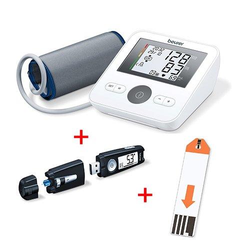 Beurer Blood Pressure Monitor+Beurer Glucose Monitor+Beurer 50 Blood Glucose Strips eXtra Oman