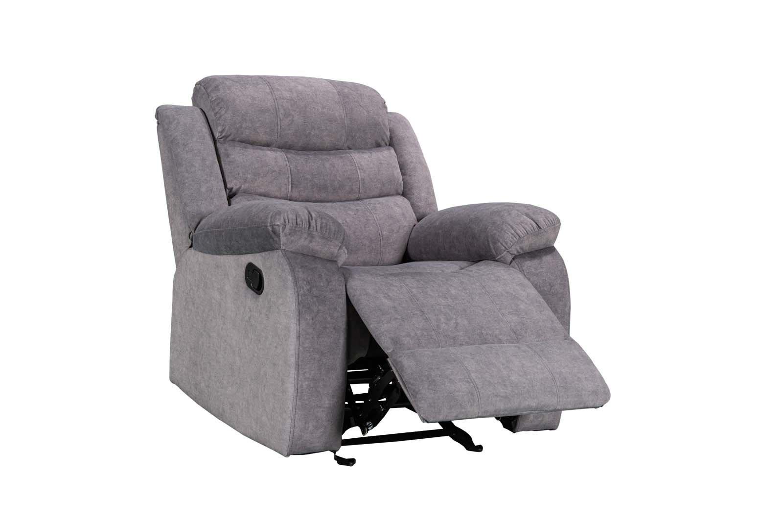 Buy Homez, Recliner Chair with Rocking Function, Grey in Saudi Arabia