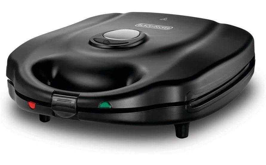 Black and Decker 3in1 4s Sandwich & waffle Maker, 1400W Black eXtra