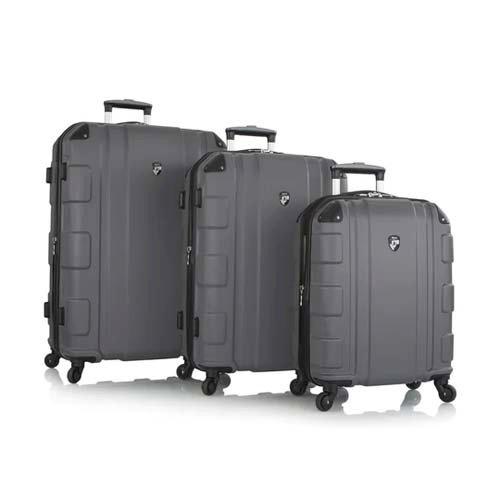 Heys Azor Set of 3 Pcs Polycarbonate Luggage Trolley Case Size 21 26 30 Grey eXtra