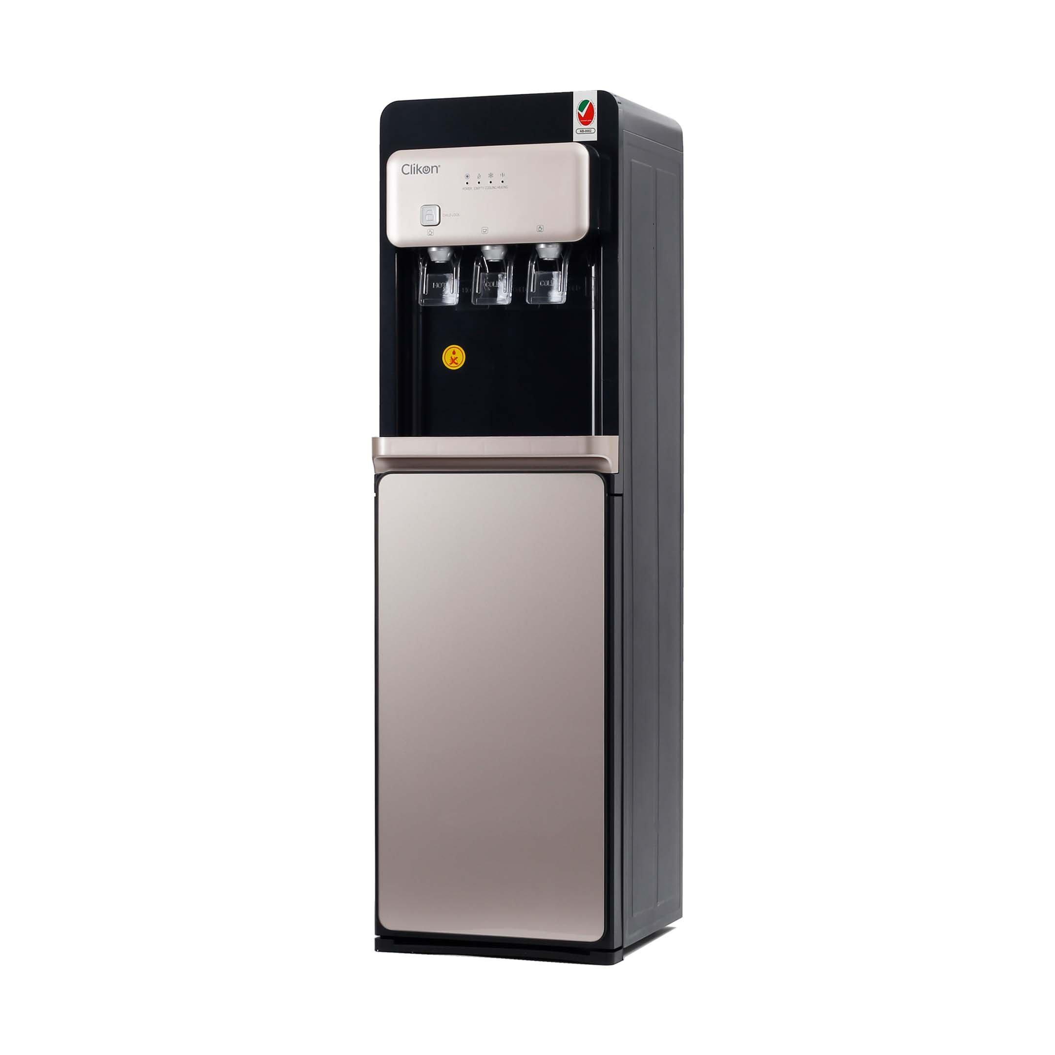 Clikon, Bottom Loading Water Dispenser, Hot & Cold &Normal, Black / Gold eXtra Bahrain