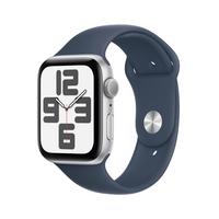 Apple Watch SE GPS 40mm Silver Aluminium Case with Storm Blue Sport Band,S/M