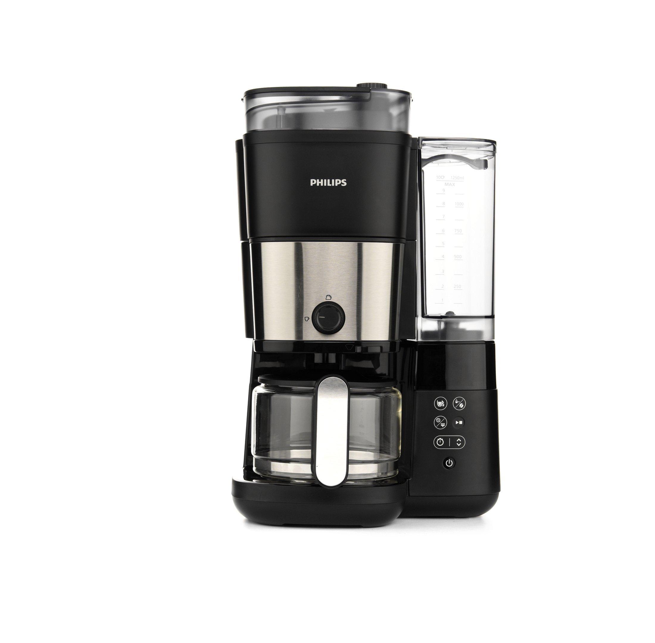 Buy Philips, All-in-1 Coffee maker with built-in grinder, 1.25L in Saudi Arabia