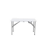 Homez, 4 Foot Fold In Half Table, 122x61x74cm, white