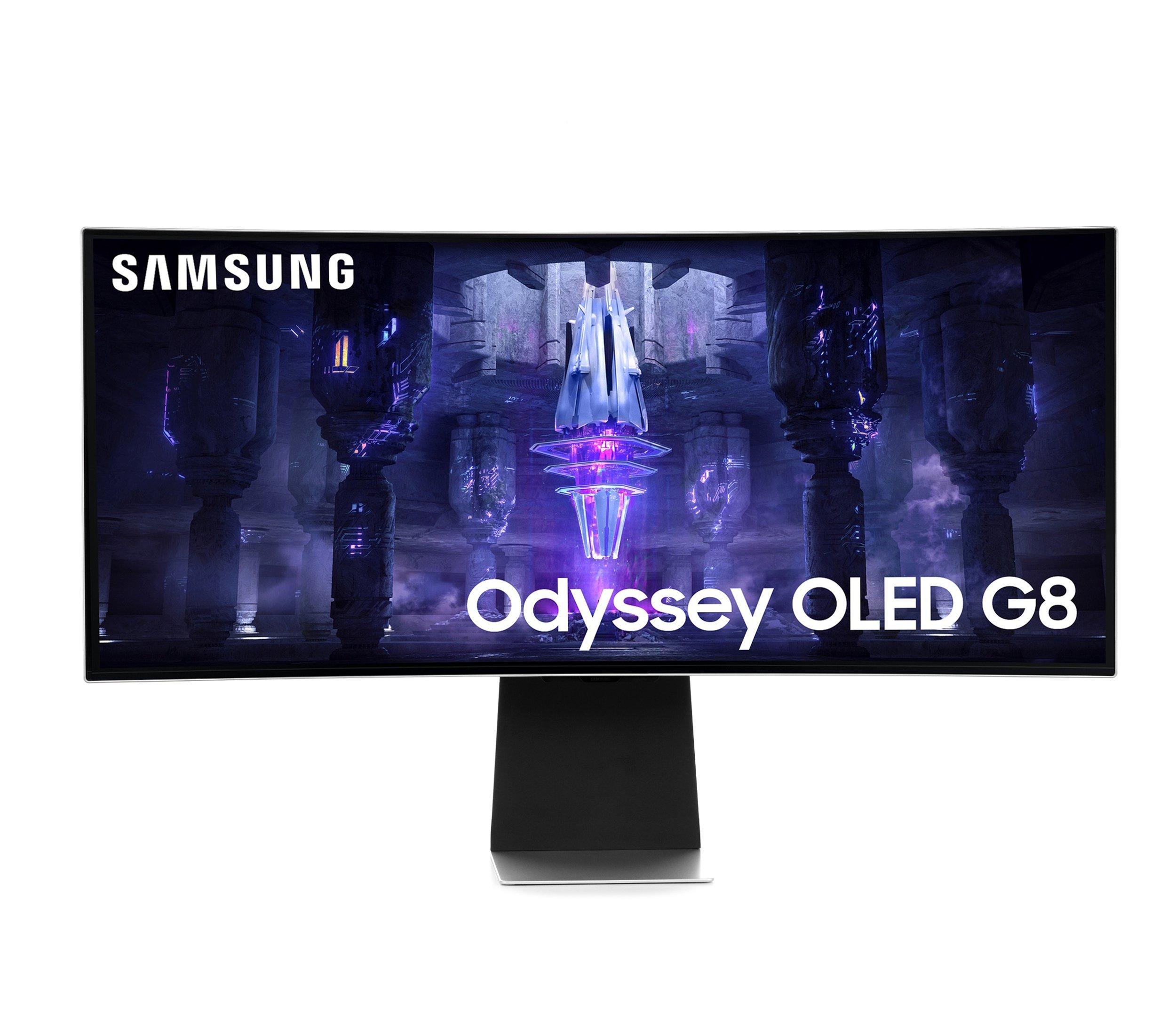 SAMSUNG Odyssey OLED G8 Smart Gaming Curved Monitor 34 Inch, Silver - eXtra  Saudi