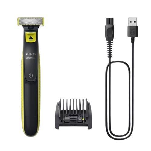 Philips OneBlade Shaver, Wet/Dry, Rechargable, Black - eXtra Saudi