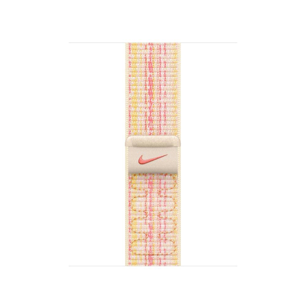apple Apple Watch Nike Sport Band 45 MM MUJY3ZE/A, Color: STARLIGHT & PINK NIKE, Made In: China