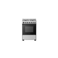 Midea Gas Cooker 60cms, 4 Burner Gas, Full Safety, Pan Cast Iron, Stainless Steel