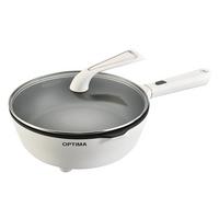 Optima Electric Wok Non-stick, 3.6L, 1650W, Black/ White