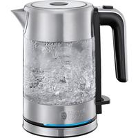 Russell Hobbs 0.8L Compact Glass Kettle 2200W Black/Silver