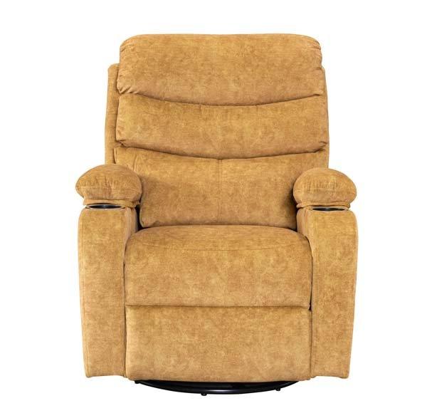 Buy Homez, Recliner Chair with Rocking and Swivel Function, Yellow in Saudi Arabia