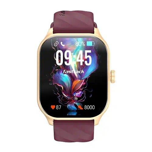 Fastrack Reflex Power Smartwatch 1.96 inch 7 days Batterylife Gold Red eXtra Oman