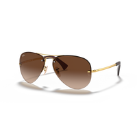 Ray-Ban Mens Aviator Sunglasses, Brown.