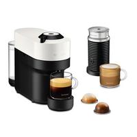 Nespresso Vertuo Pop Coffee Machine, White, With Aerocino 3 Milk Frother