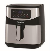 Nikai 7L Air Fryer, 1800W, Digital, Non-Stick, Black & Silver