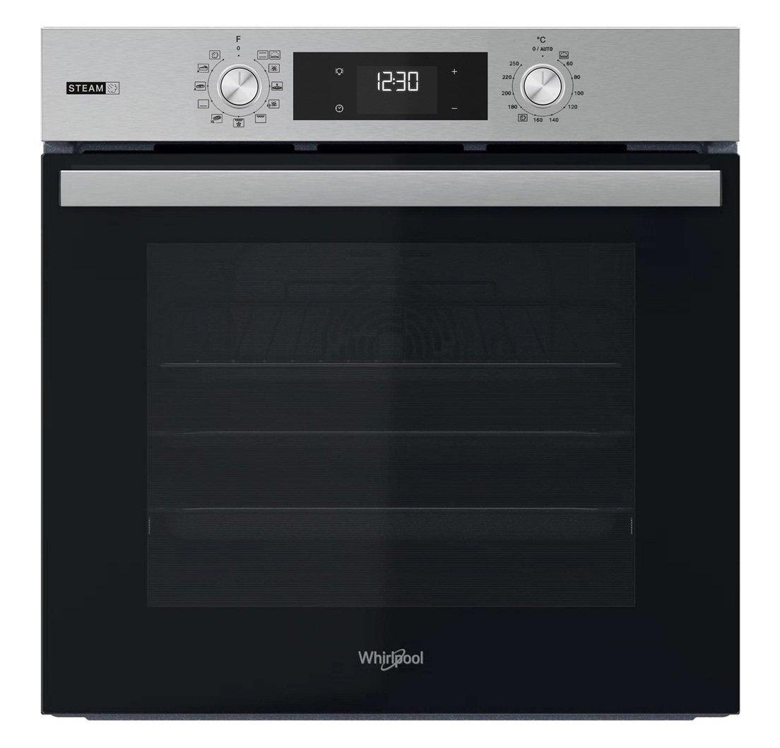 Buy Whirlpool Built In Electric Oven 59.5cm, 8Functions, Steam, Grill, 71L, Steel in Saudi Arabia