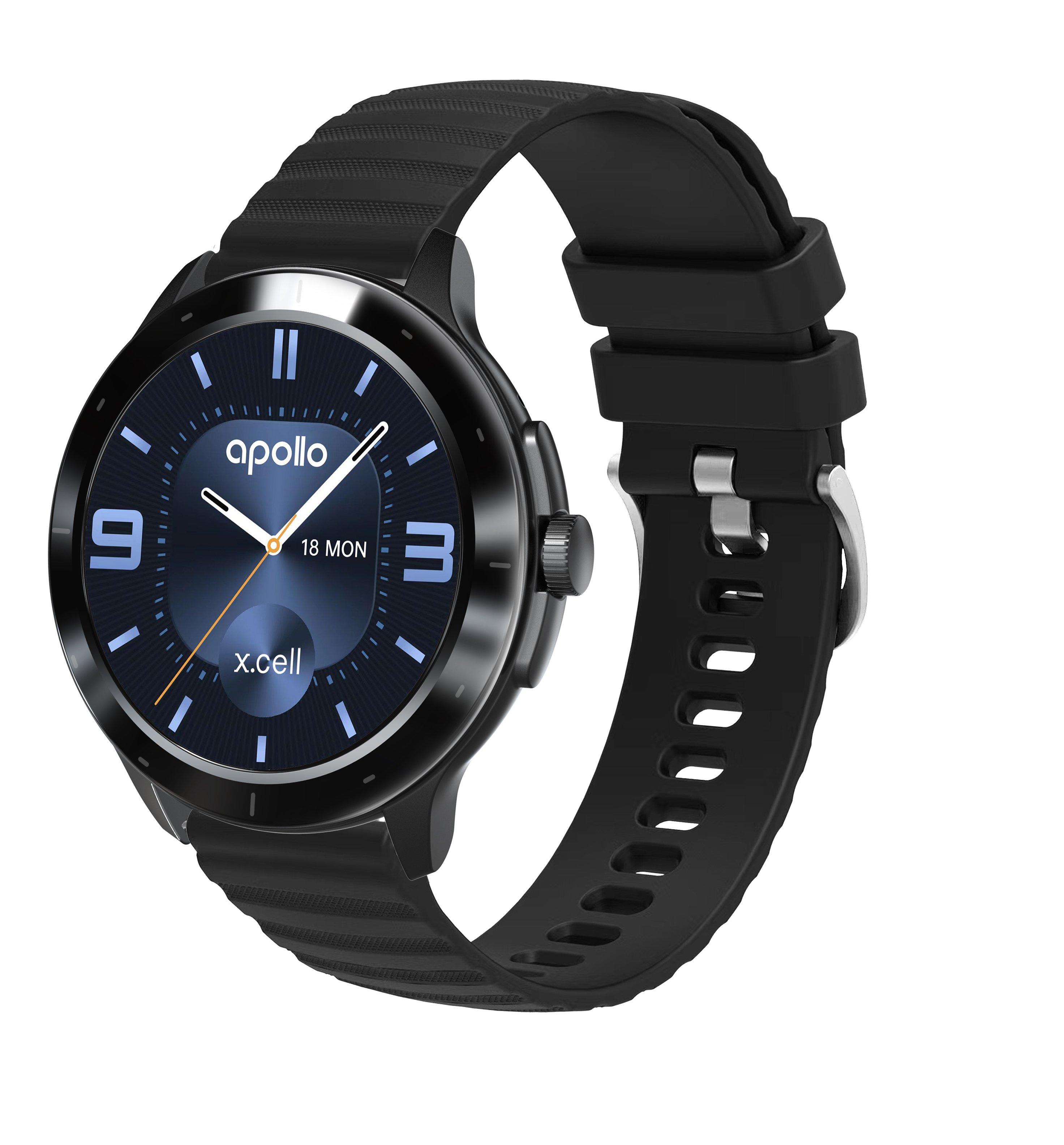 X.Cell APOLLO W2 Smartwatch Black Case With Silicon Strap Black eXtra Bahrain