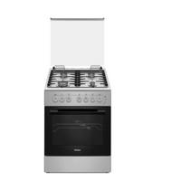 Haier, 60Cm, Gas Cooker, 4 Gas Burner, Grill Function, Full Safety, Inox Silver