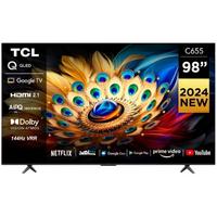 TCL 98 Inch 4K UHD QLED Smart TV, Dolby Vision, Black