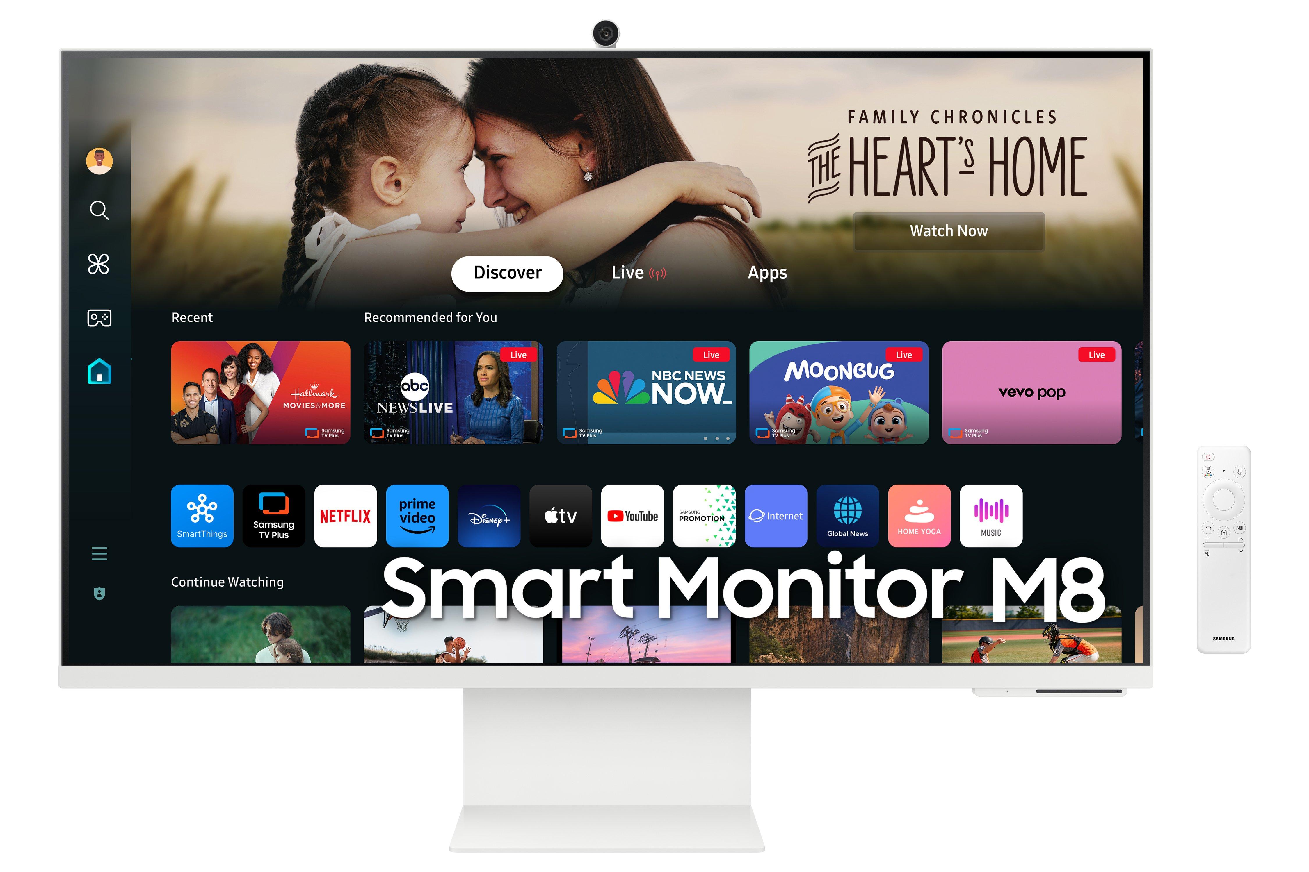 Buy SAMSUNG M8 Smart Flat Monitor, 32 inch UHD, Speaker, Tiltable, Warm White in Saudi Arabia