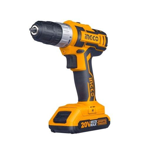 Ingco Lithium Ion Cordless Drill 1500rpm No load Speed Black Yellow eXtra Oman