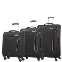 AMERICAN TOURISTER, Holiday 3PCS Luggage Set, Spinner Soft Trolley Case, Black