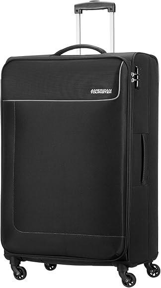 AMERICAN TOURISTER, Jamaica Spinner Soft Trolley Case, Black - eXtra