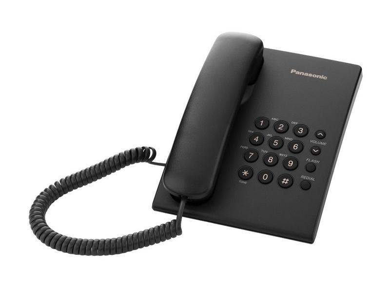 باناسونيك KX-TS500FXB هاتف سلكي، أسود