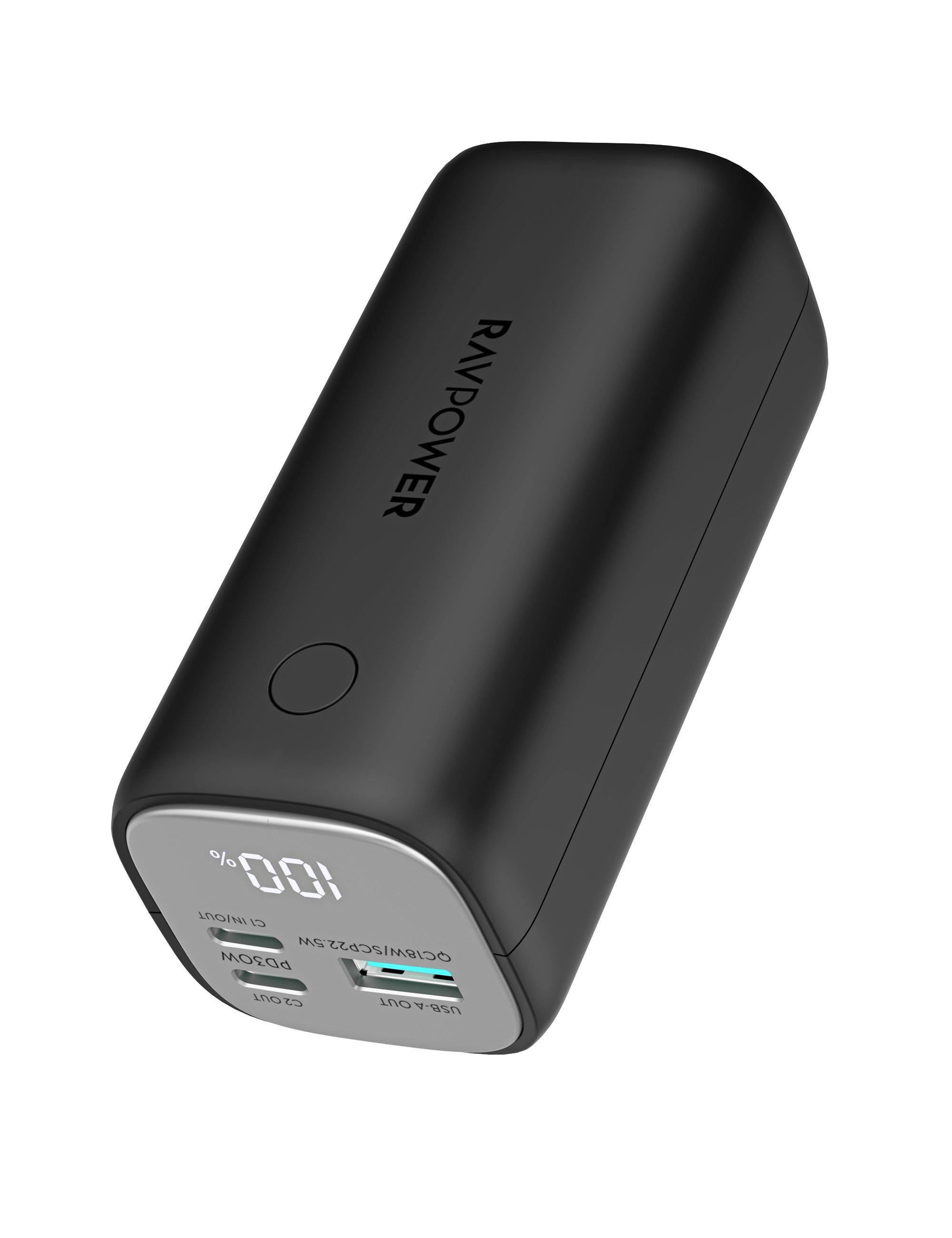 Buy RAVPower PB208 Mini Power Bank, 14000mah, 30W, Black in Saudi Arabia