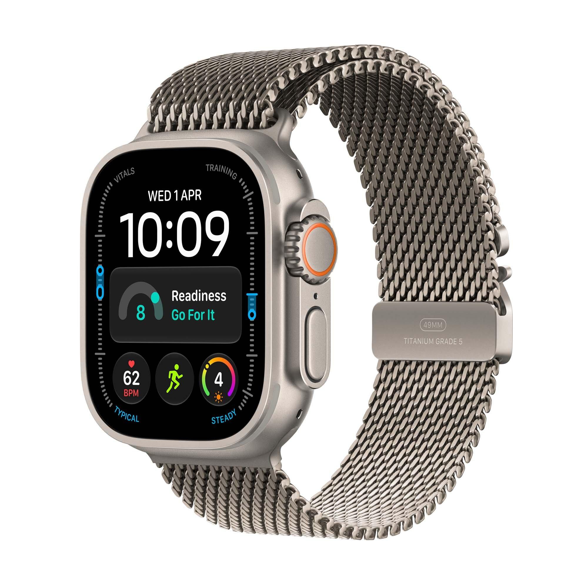 apple Apple Watch Ultra 4 Gps + Cellular 1.9 inch MJA84AF/A, Cellular: Yes, Color: Natural Titanium, Compatibility: Iphone, Functions: SMART Watch, Made In: Assorted, Operating System: watchOS, Processor: S11 Chip, Screen Size: 1.9 inch, Series Name: ULTRA 4, Touchscreen: Yes, 11.8 cm, APPLE, Bluetooth; Wireless, 3.8, 0.46 Kg, 2